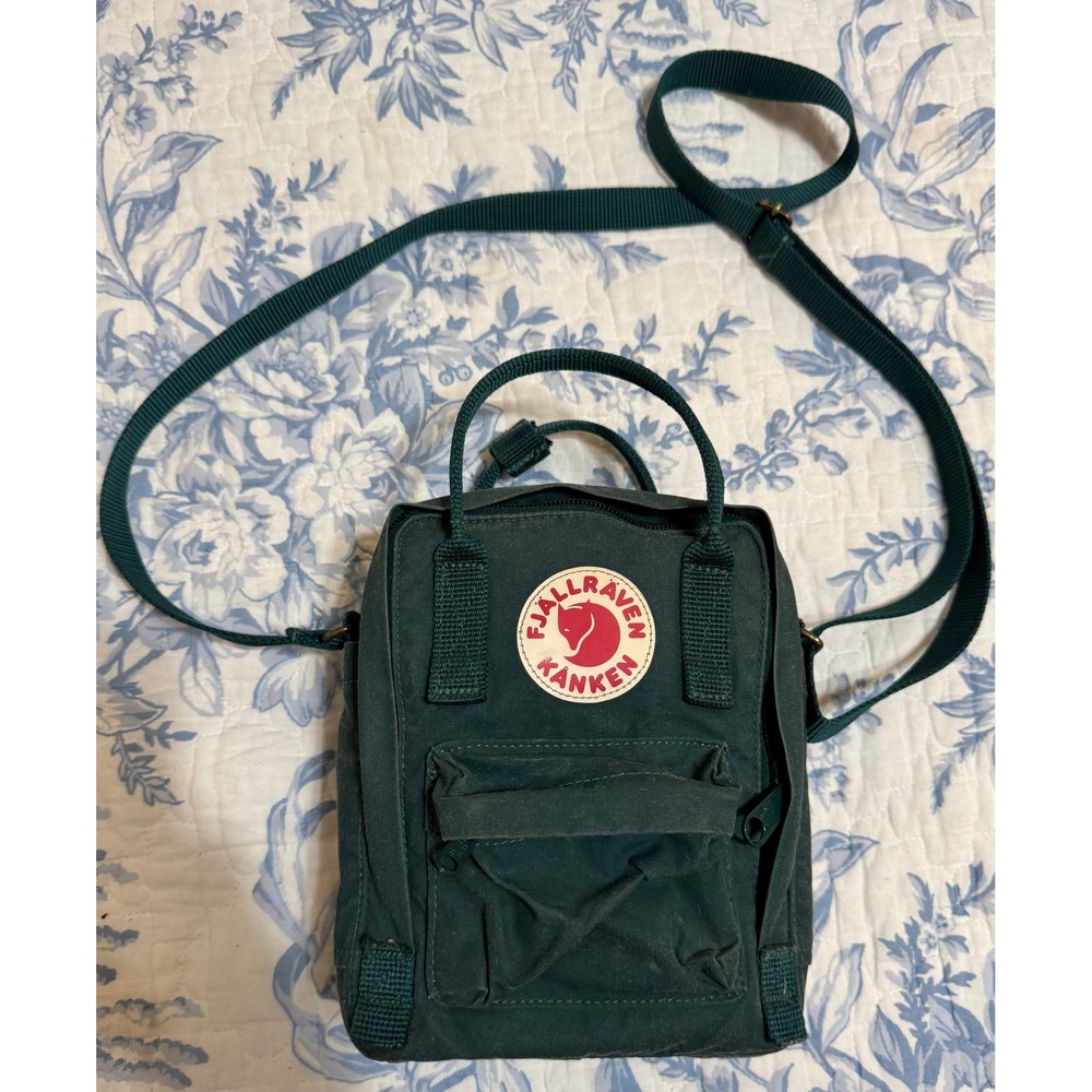 Fjallraven Kanken Mini Backpack Crossbody Shoulder Bag Purse, Forest Green